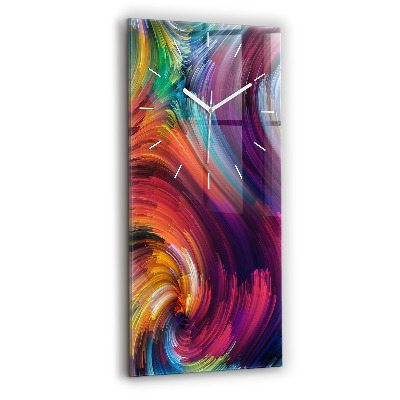 Vertikální hodiny na skle Abstraktní výprodej