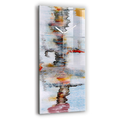 Vertikální nástěnné hodiny Abstrakce