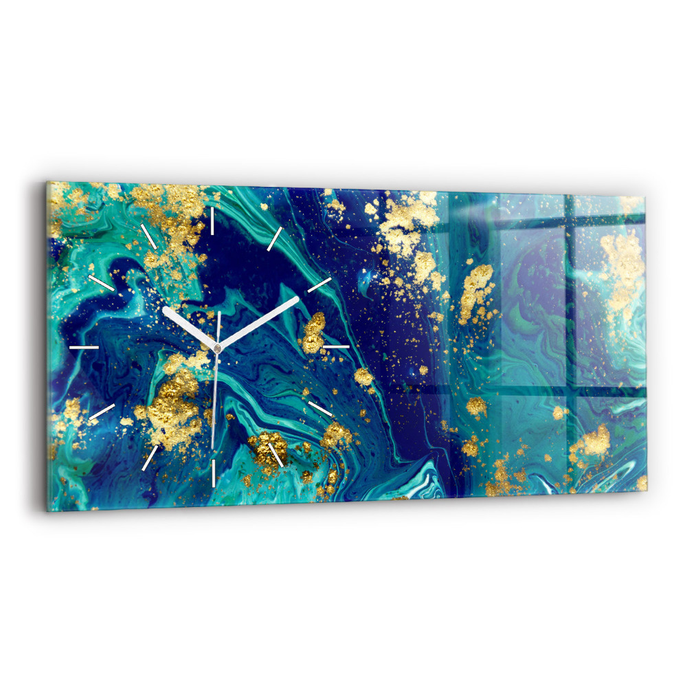 Horizontální nástěnné hodiny Moderní abstrakce