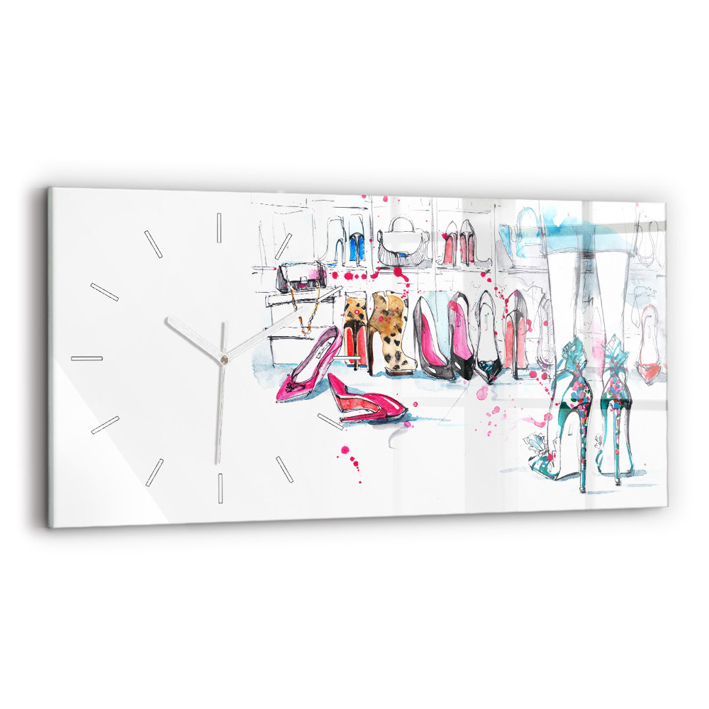 Horizontální nástěnné hodiny Prvek ženskosti