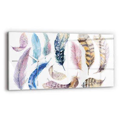 Horizontální skleněné hodiny nástěnné Retro umělecká ilustrace