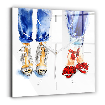 Hodiny na skle čtvercové Dámské odznaky