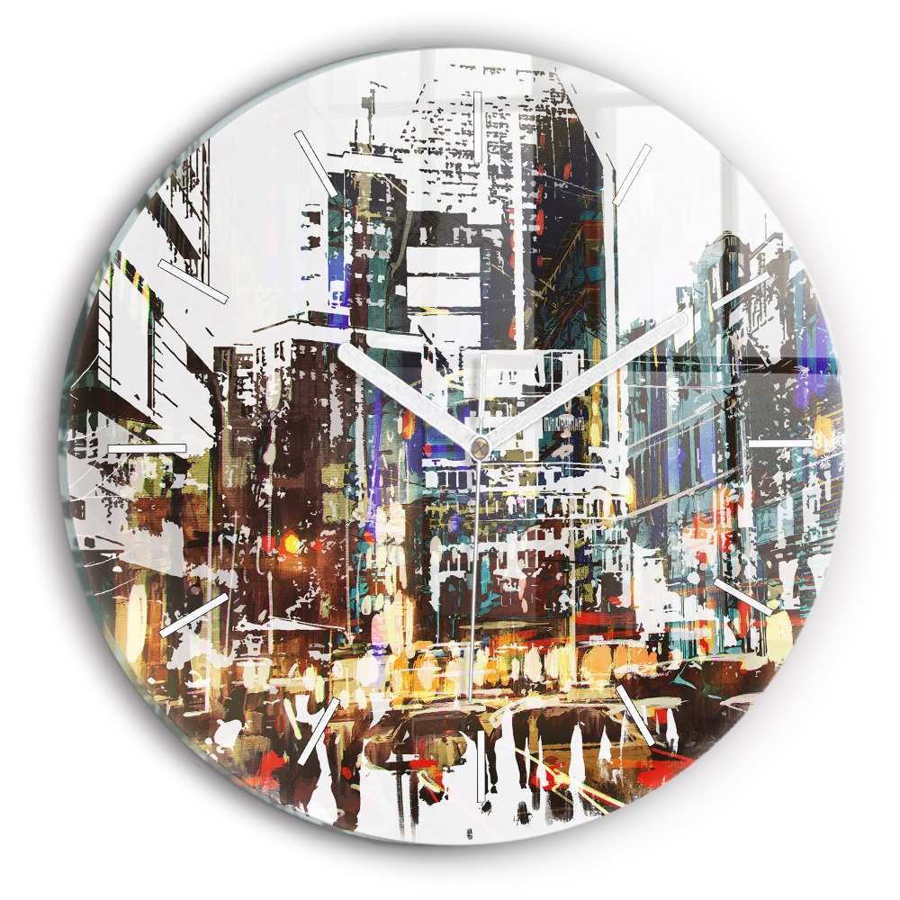 Kulaté nástěnné hodiny New York