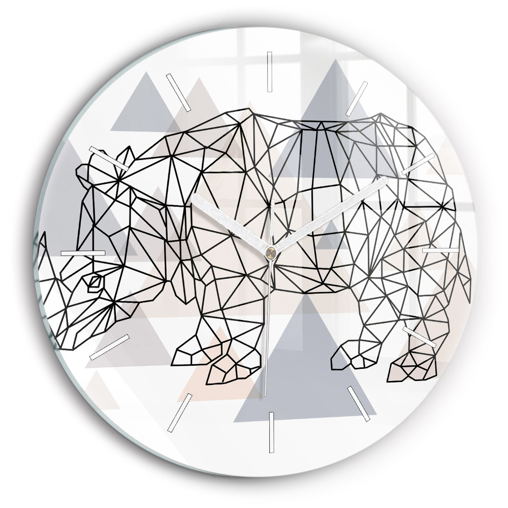Kulaté nástěnné hodiny Geometrický vzor