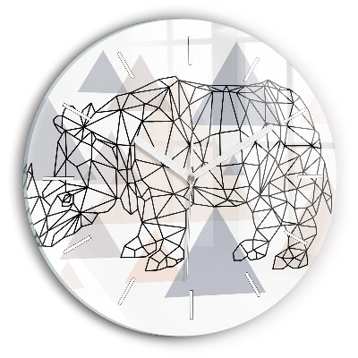 Kulaté nástěnné hodiny Geometrický vzor