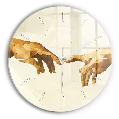 Kulaté nástěnné hodiny Stvoření Adama