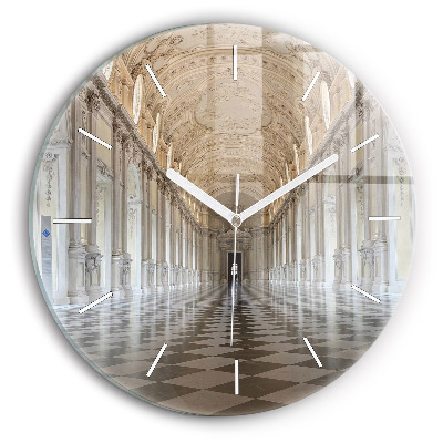 Skleněné hodiny kulaté Muzeum La Veneria Reale