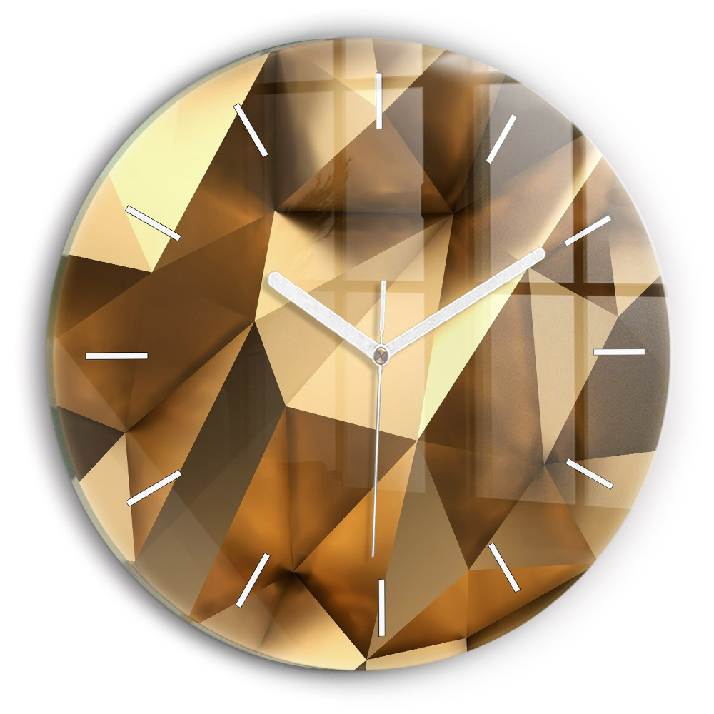 Kulaté nástěnné hodiny Geometrická textura