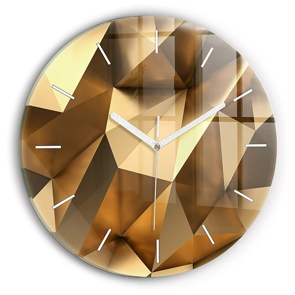 Kulaté nástěnné hodiny Geometrická textura