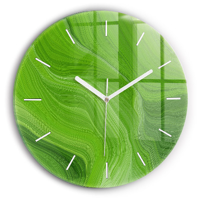 Skleněné hodiny kulaté Moderní vlny