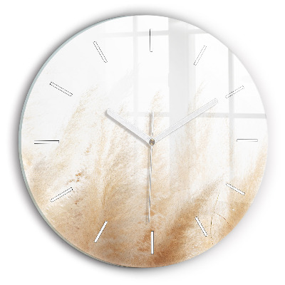 Kulaté nástěnné hodiny Obilný klas