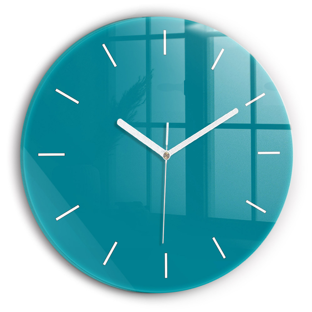 Skleněné hodiny kulaté Mořská